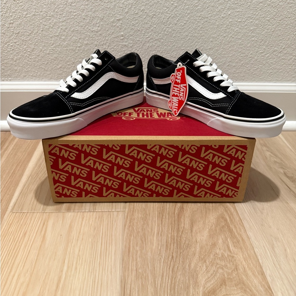 Vans Black and White Old Skool Sneakers - Picture 2 of 6